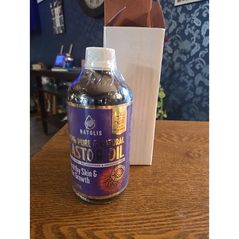 CASTOR OIL NATIOLIS 100% PURE & NATURAL HEXANE‎ FREE 16 Oz